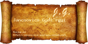 Jancsovics Györgyi névjegykártya