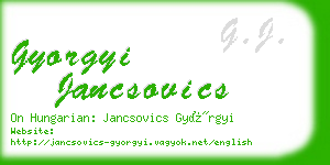 gyorgyi jancsovics business card